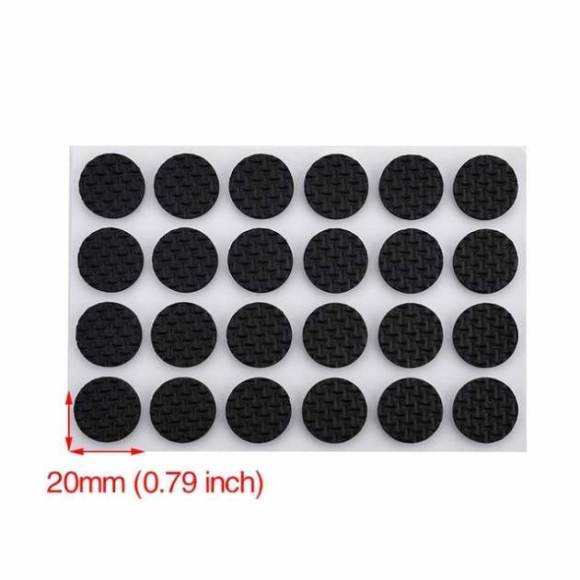 KAK 1-24PCS Self Adhesive Furniture Leg Feet Rug Felt Pads Anti Slip Mat Bumper Damper For Chair Table Protector Hardware
