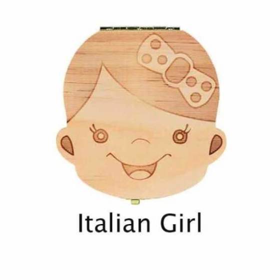 Spanish English Dutch Portugal French Russia Baby Wood Tooth Box Organizer Milk Teeth Storage Collect Teeth Umbilica Save Gifts