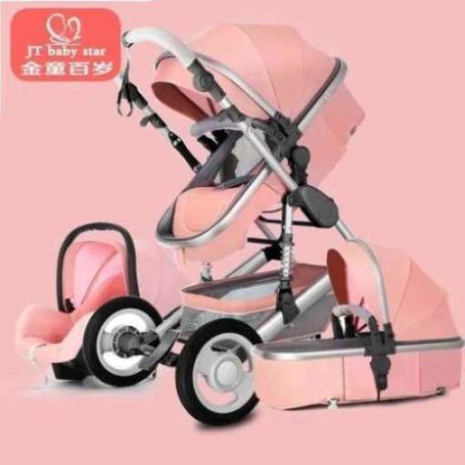 3 in 1 baby strollers and sleeping basket newborn 2 in 1 baby stroller Europe baby pram one parcel with car seat