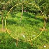 circle Wedding Arch Background Wrought Iron Shelf Decorative Props DIY Round Party Background Shelf Flower with Frame