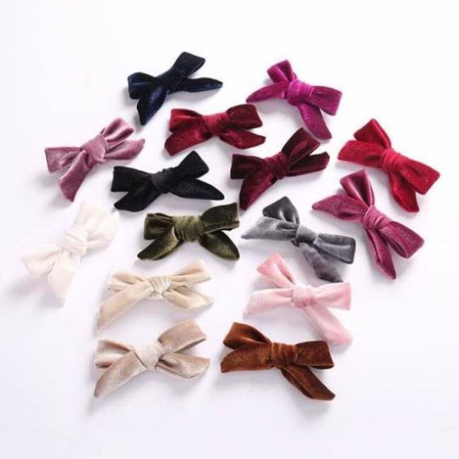 Girls High Quality Children Hair Pin Popular Hot Sale Hair Clip Baby 1PC Korean Bowknot Hair Accessories Velvet Barrette