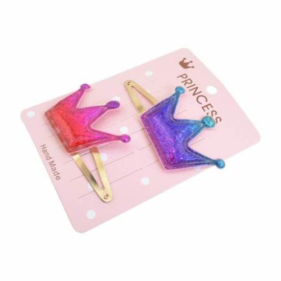 Gradient color flip sequin five-pointed star love crown child baby hairpin BB Hair Clips for Baby Girls Kids Hair Accessories