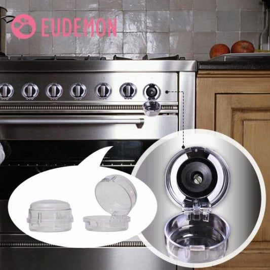 EUDEMON 6pcs Child Protection Home Kitchen Oven Gas Cooker Button Knob Control Switch Protective Cover Protector Security Lock