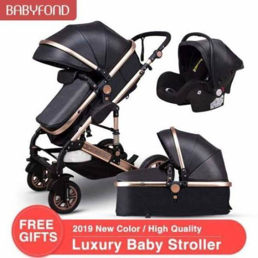 3 in 1 baby strollers and sleeping basket newborn 2 in 1 baby stroller Europe baby pram one parcel with car seat