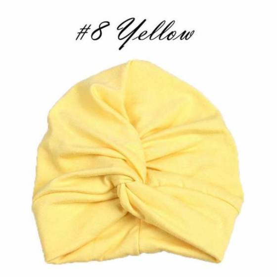 New Toddler Kids Baby Turban Head Wrap Hat Children Girls Cotton Blends Hat Lovely Soft Cute