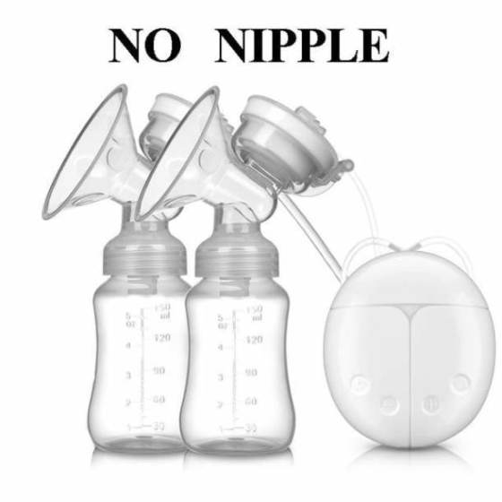 Double Electric Baby Milk Breast Pumps USB Powerful Suction Nipple Pump With Bottle Cold Heat Pad Breast feeding Tools T2236