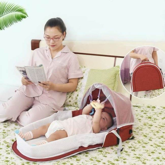 High Quality Foldable Portable Bassinet Breathable Mosquito Net Travel Sun Protection New Infant Sleeping Basket With Gift Toys