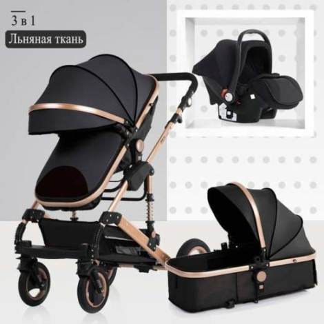 2019 new baby trolley high landscape 3 to 1 baby stroller double faced children free shipping in four seasons in Russia