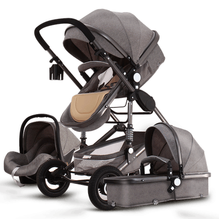 3 in 1 baby strollers and sleeping basket newborn 2 in 1 baby stroller Europe baby pram one parcel with car seat