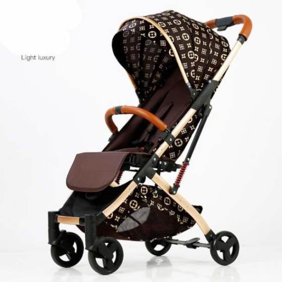 free shipping 5.8 kg Light stroller gold frame car Portable fold Umbrella baby stroller Newborn Travelling Pram on plane gifts