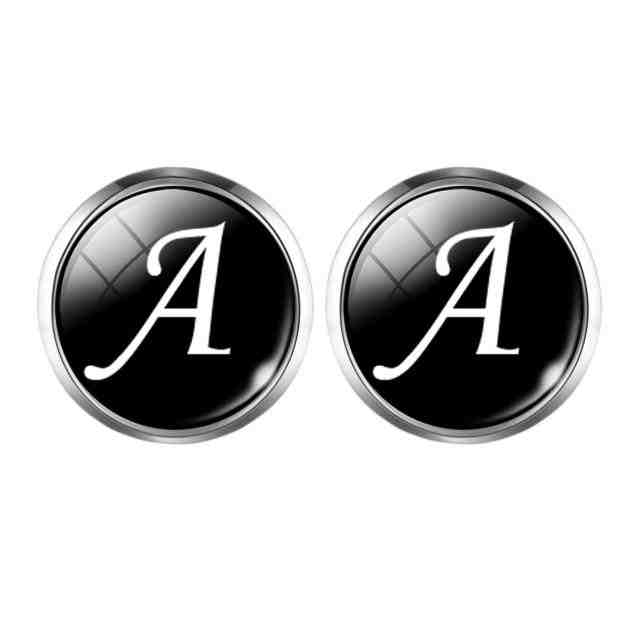 A-Z de mode pour hommes boutons de manchette Alphabet unique couleur argent bouton de manchette lettre pour homme Gentleman chemise boutons de manchette de mariage cadeaux