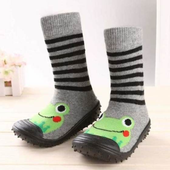 Newborn Baby Boys Girls Socks With Anti-Slip Soft Rubber Soled Outdoor Foot Socks Infant Children Animal Cartoon Floor Booties