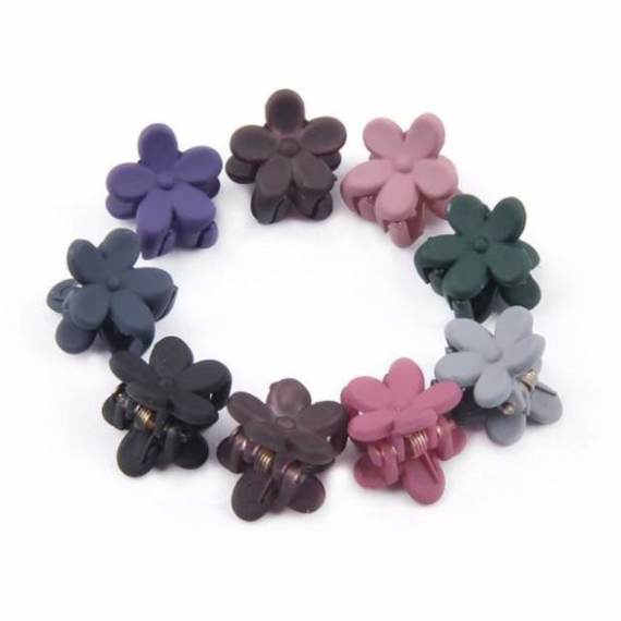 ideacherry 10 PCS Mini Hairpins New Kids Children Accessories Hairpins Baby Fabric Bow Flower Headwear Hair Clips Girl Headdress