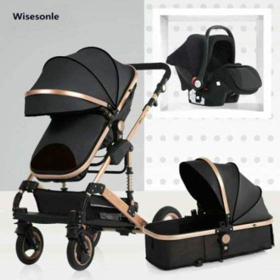 2019 new baby trolley high landscape 3 to 1 baby stroller double faced children free shipping in four seasons in Russia