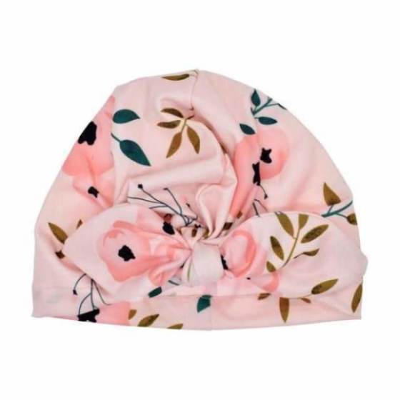 Newborn Infant Toddler Kid Baby Cute Soft Cotton Knot Printed Rabbit Ears Turban Hat Indian Flower Cap Baby Accessories