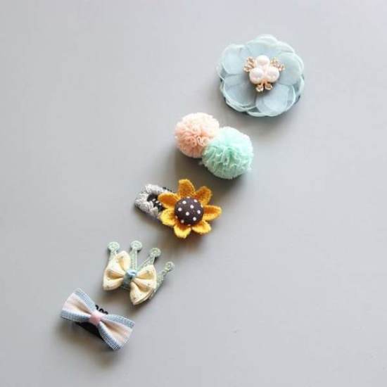 5Pcs/Set Baby Hair clip Set Baby Headband Accessories Cross Kid Hair Clip Cartoon Girl Hair Clip Baby Barrettes Hair Accessories